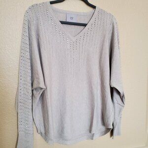 LIV Milano Light grey sparkly thin sweater